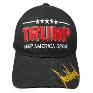 Trump Keep America Great! Strapback Hat Black One Size Embroidered